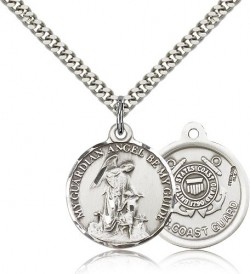 Coast Guard Guardain Angel Medal, Sterling Silver [BL4441]