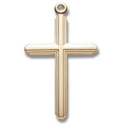 Cross Pendant Gold Plated Sterling Silver [RECR1001]