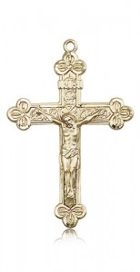 Crucifix Pendant, 14 Karat Gold [BL4680]