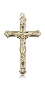 Crucifix Pendant, 14 Karat Gold [BL4746]
