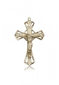 Crucifix Pendant, 14 Karat Gold [BL4752]