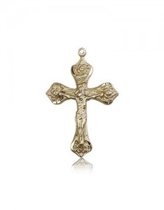 Crucifix Pendant, 14 Karat Gold [BL4761]