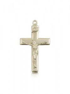 Crucifix Pendant, 14 Karat Gold [BL5379]