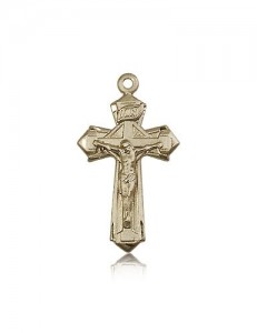 Crucifix Pendant, 14 Karat Gold [BL6854]