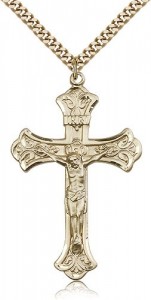 Crucifix Pendant, Gold Filled [BL4688]