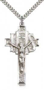 Crucifix Pendant, Sterling Silver [BL4157]