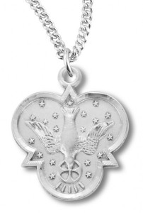 Women's Sterling Silver Holy Trinity Descending Dove Necklace with Chain Options [HMR0722]