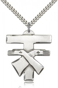 Franciscan Cross Pendant, Sterling Silver [BL6828]