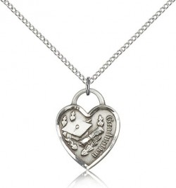 Graduation Heart Medal, Sterling Silver [BL5535]