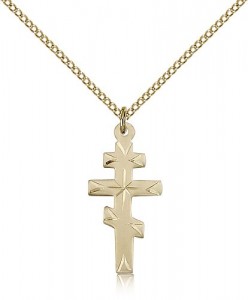 Greek Orthadox Cross Pendant, Gold Filled [BL6280]