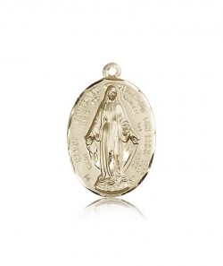Immaculate Conception Medal, 14 Karat Gold [BL6878]