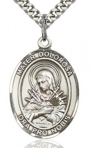 Mater Dolorosa Medal, Sterling Silver, Large [BL0234]