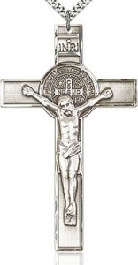 Men's Large St. Benedict Crucifix Pendant [BL8002]