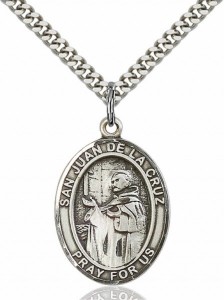 Men's Pewter Oval San Juan De La Cruz Medal [BLPW236]