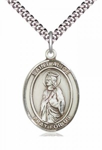 Men's Pewter Oval St. Alice Medal [BLPW249]