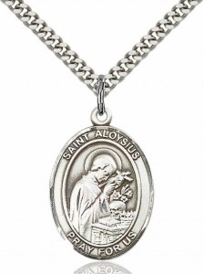 Men's Pewter Oval St. Aloysius Gonzaga Medal [BLPW229]