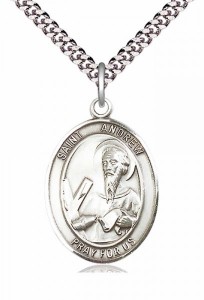 Men's Pewter Oval St. Andrew the Apostle Medal [BLPW001]