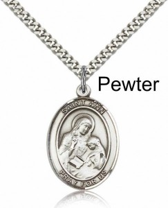 Men's Pewter Oval St. Ann Medal [BLPW003]