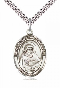 Men's Pewter Oval St. Bede the Venerable Medal [BLPW300]