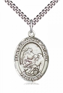 Men's Pewter Oval St. Bernard of Montjoux Medal [BLPW264]