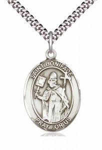 Men's Pewter Oval St. Boniface Medal [BLPW011]