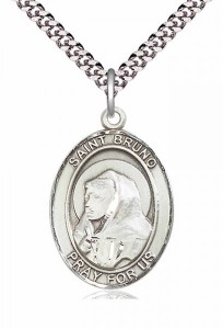 Men's Pewter Oval St. Bruno Medal [BLPW269]