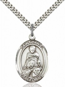 Men's Pewter Oval St. Daniel Medal [BLPW036]