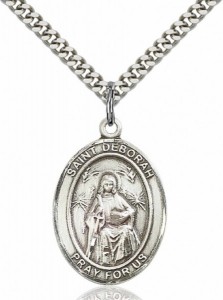 Men's Pewter Oval St. Deborah Medal [BLPW284]