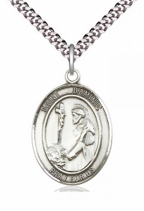 Men's Pewter Oval St. Dominic De Guzman Medal [BLPW041]