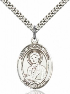 Men's Pewter Oval St. Dominic Savio Medal [BLPW231]