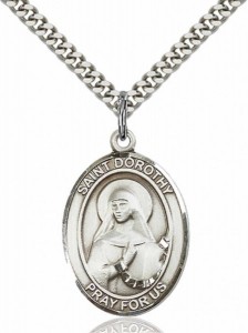 Men's Pewter Oval St. Dorothy Medal [BLPW035]