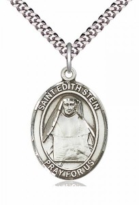 Men's Pewter Oval St. Edith Stein Medal [BLPW130]