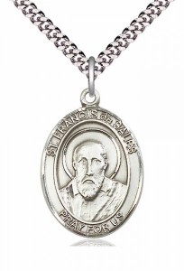 Men's Pewter Oval St. Francis De Sales Medal [BLPW046]