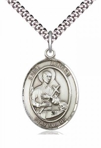 Men's Pewter Oval St. Gerard Majella Medal [BLPW059]