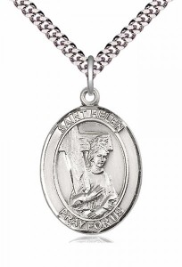 Men's Pewter Oval St. Helen Medal [BLPW060]