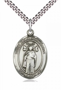 Men's Pewter Oval St. Ivo Medal [BLPW376]