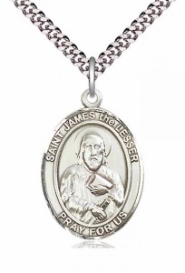 Men's Pewter Oval St. James the Lesser Medal [BLPW276]