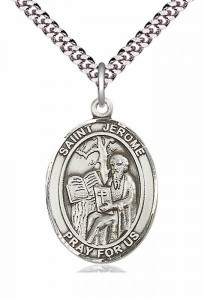 Men's Pewter Oval St. Jerome Medal [BLPW163]