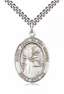 Men's Pewter Oval St. John of the Cross Medal [BLPW235]