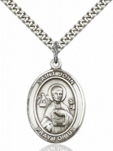 Men's Pewter Oval St. John the Apostle Medal [BLPW077]