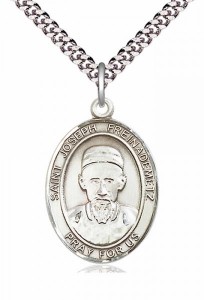 Men's Pewter Oval St. Joseph Freinademetz Medal [BLPW326]