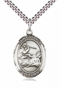 Men's Pewter Oval St. Joshua Medal [BLPW080]