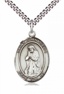 Men's Pewter Oval St. Juan Diego Medal [BLPW138]