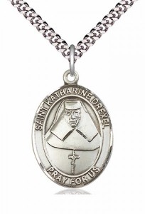 Men's Pewter Oval St. Katharine Drexel Medal [BLPW017]