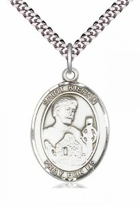 Men's Pewter Oval St. Kieran Medal [BLPW359]