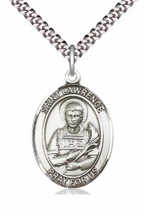 Men's Pewter Oval St. Lawrence Medal [BLPW084]