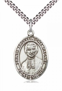 Men's Pewter Oval St. Marcellin Champagnat Medal [BLPW160]