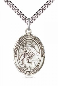 Men's Pewter Oval St. Margaret of Cortona Medal [BLPW299]