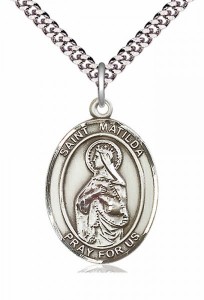 Men's Pewter Oval St. Matilda Medal [BLPW240]