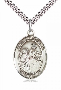 Men's Pewter Oval St. Nimatullah Medal [BLPW334]